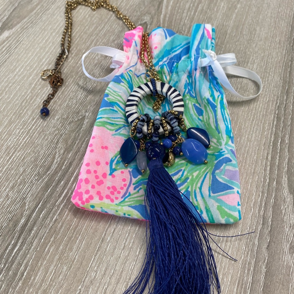 Lilly Pulitzer Isle of Tile Necklace with Pouch